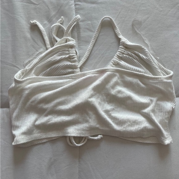 urban white cross halter top - Picture 3 of 3